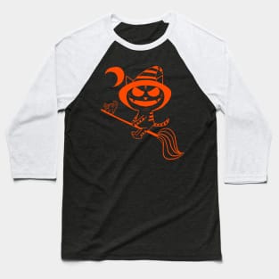 Halloween witch  cat Baseball T-Shirt